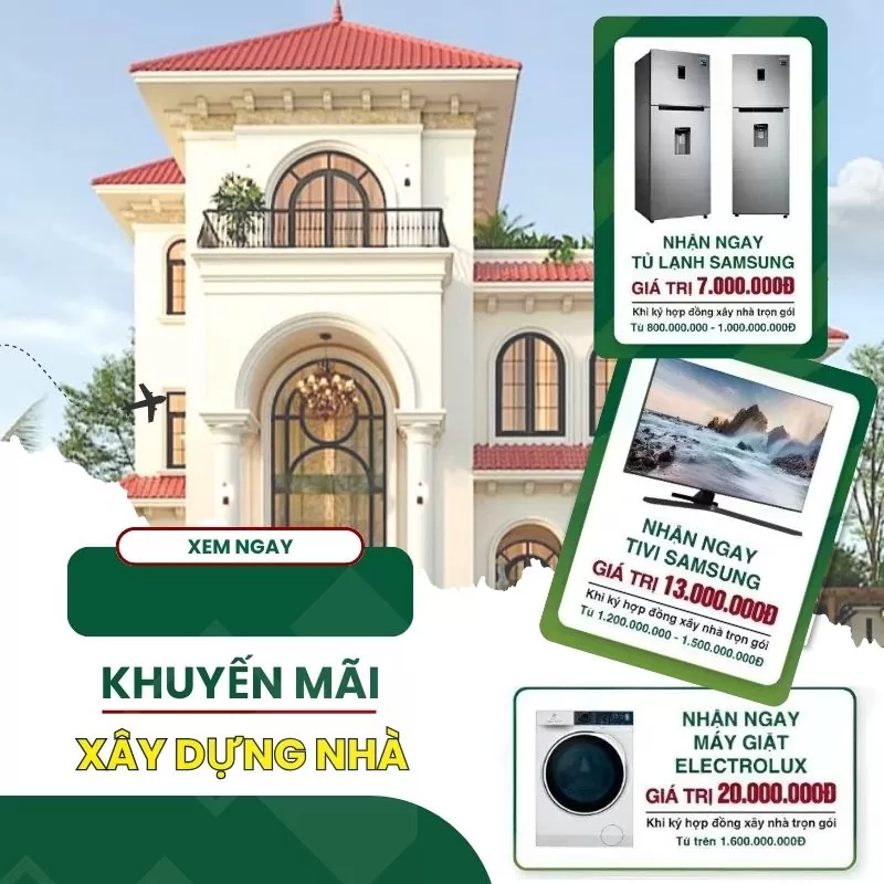 Khuyến mãi khi xây nhà tại quận 1 TPHCM Khuyến mãi khi xây nhà tại quận 1 TPHCM