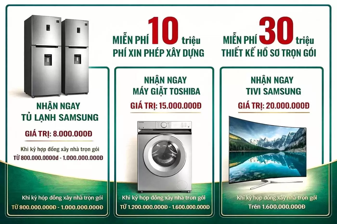 Qùa tặng khách hàng khi xây nhà trọn gói
