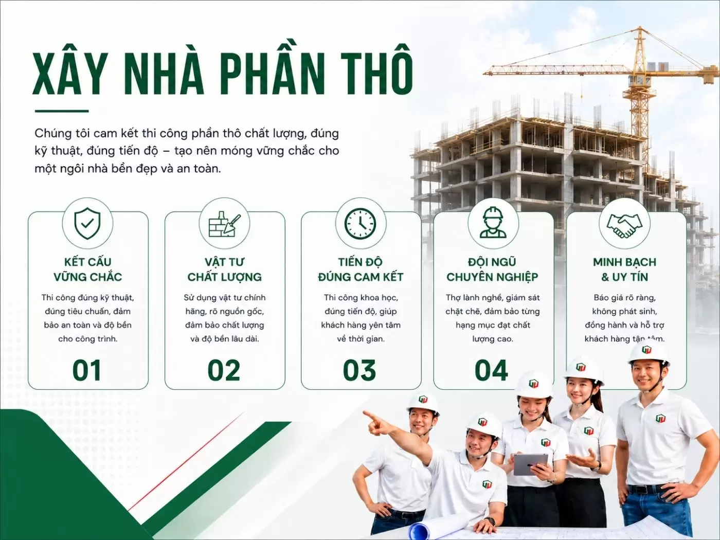 Dịch vụ xây nhà phần thô TPHCM