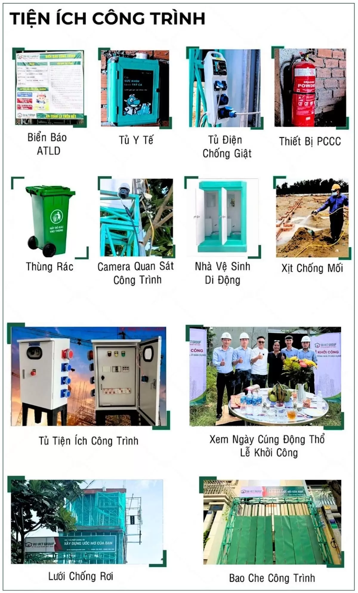 Tiện ích xây nhà phần thô tại Xây Dựng Ưu Việt