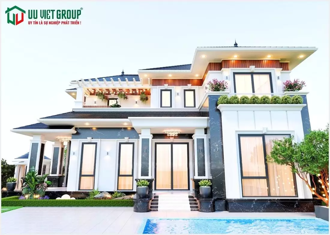 Mẫu nhà biệt thự mái nhật