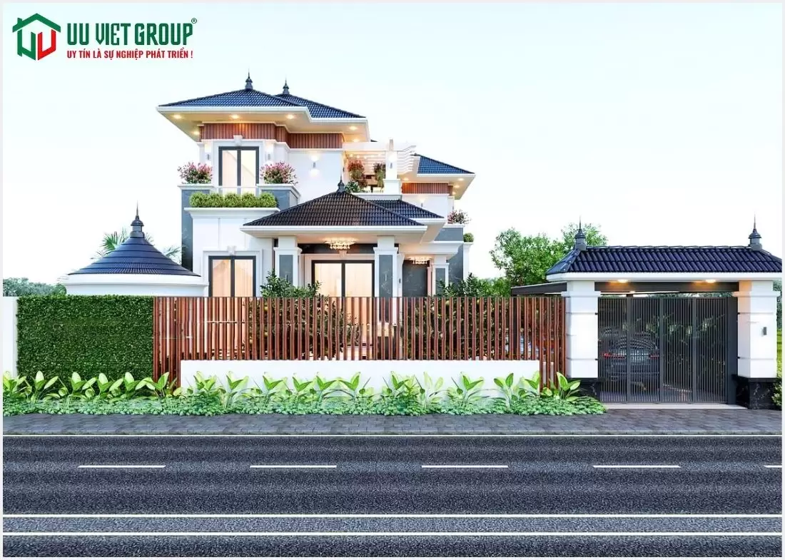 Mẫu nhà biệt thự mái nhật