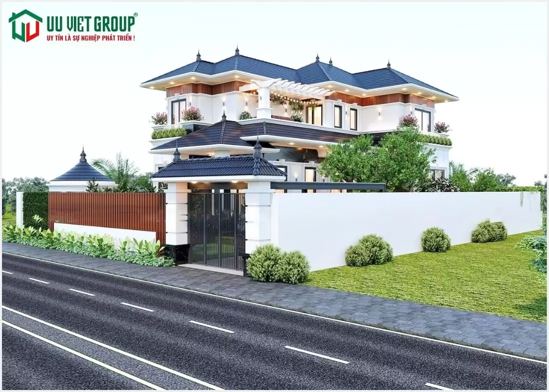 Mẫu nhà biệt thự mái nhật