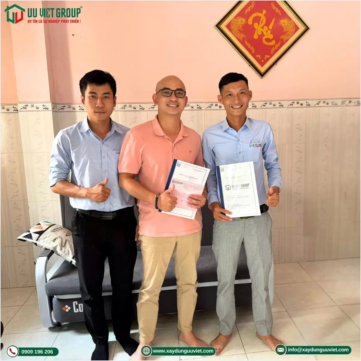 Ký kết hợp đồng xây nhà