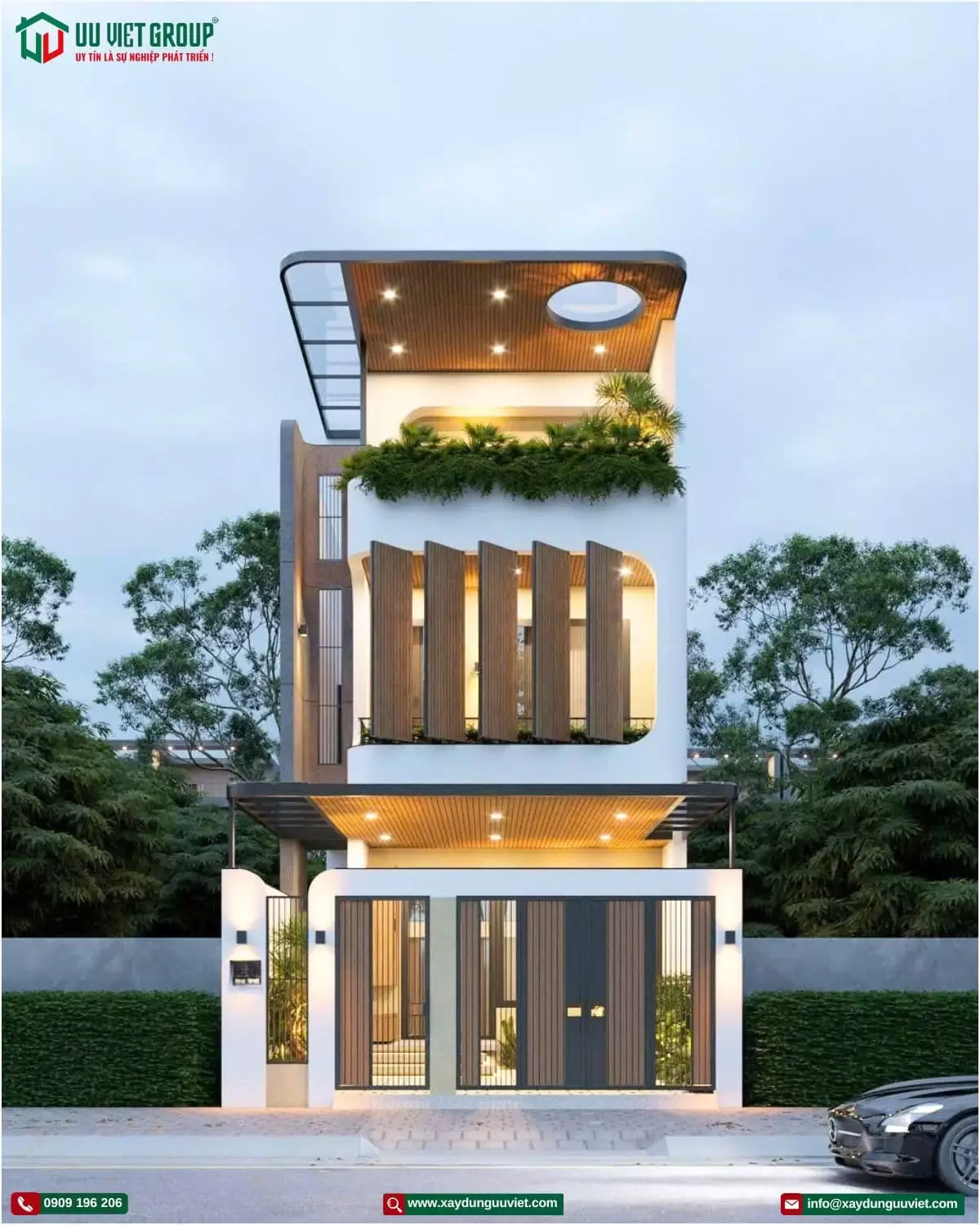 Nhà phố 1 trệt 2 lầu