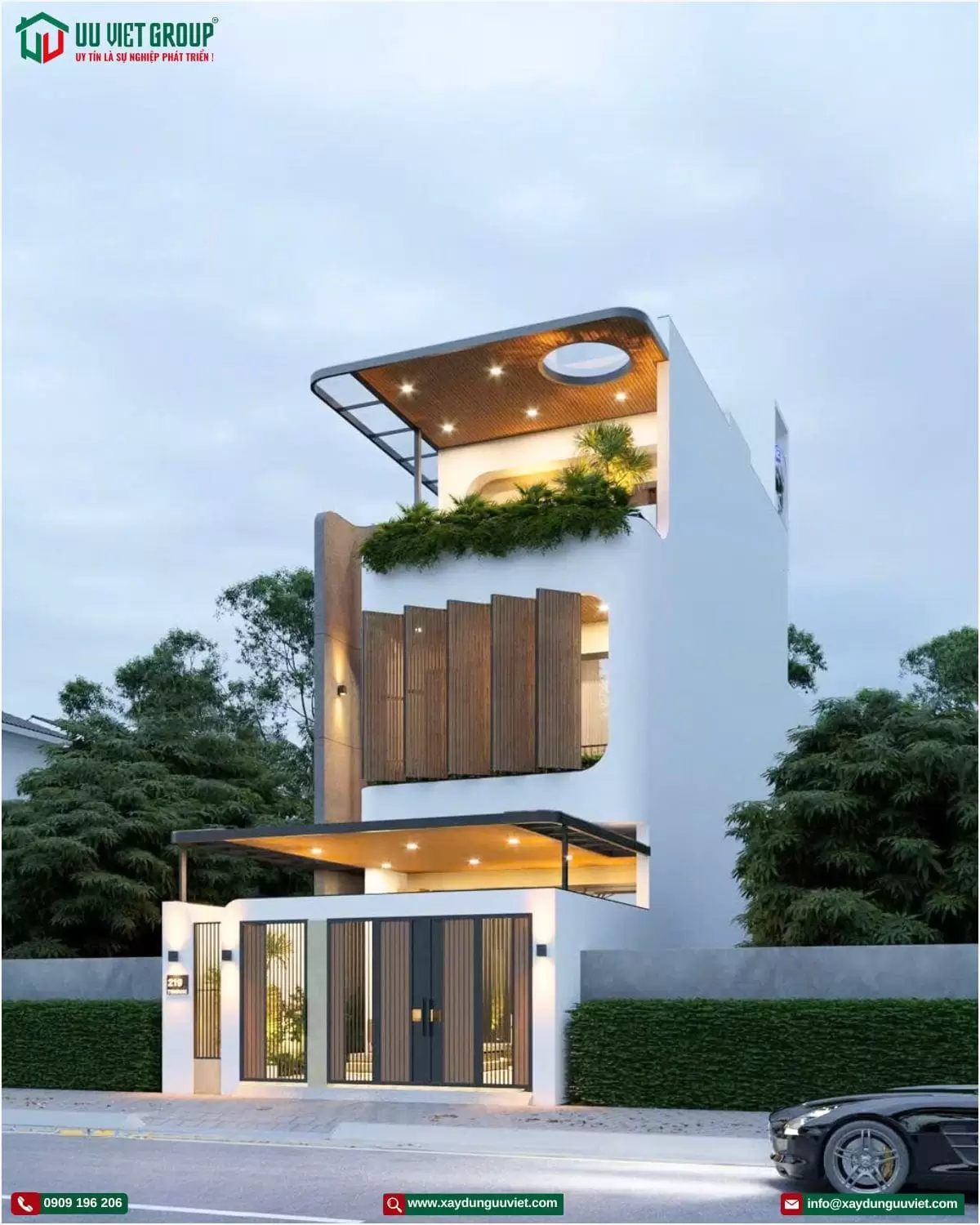 Nhà phố 1 trệt 2 lầu