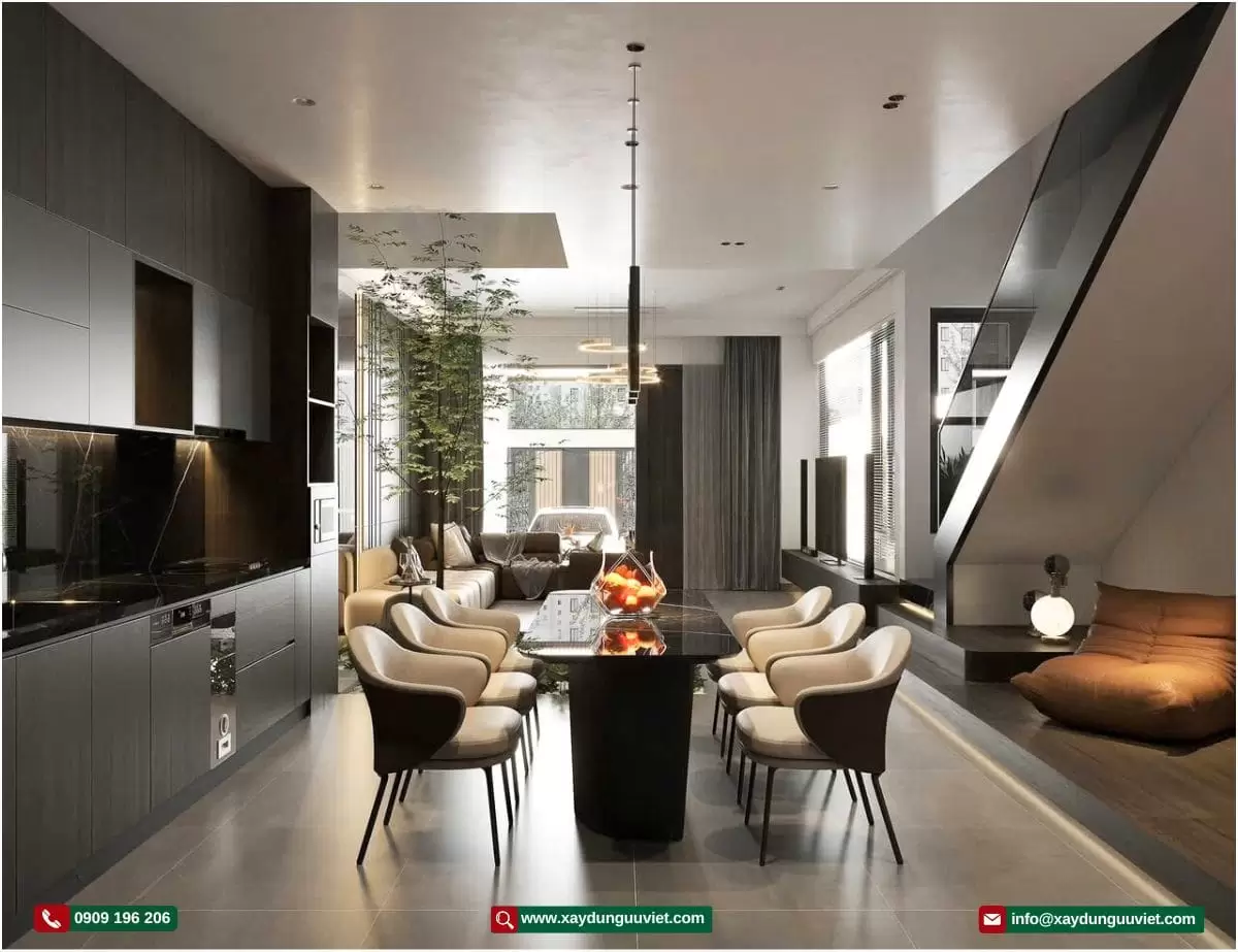 Nhà phố 1 trệt 2 lầu
