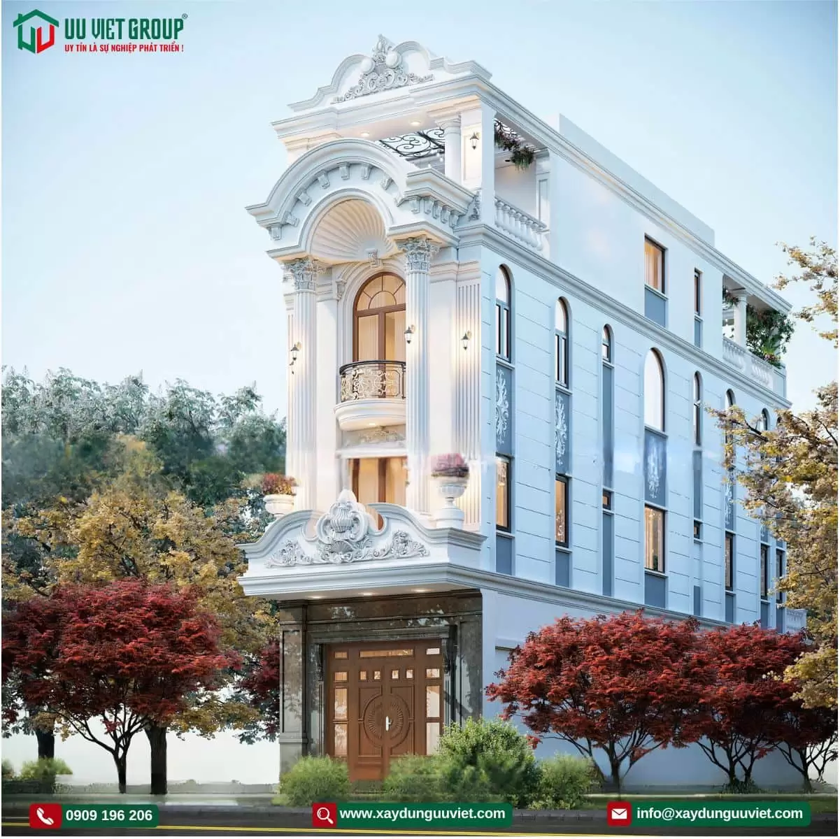 Mẫu nhà phố điển cổ điển