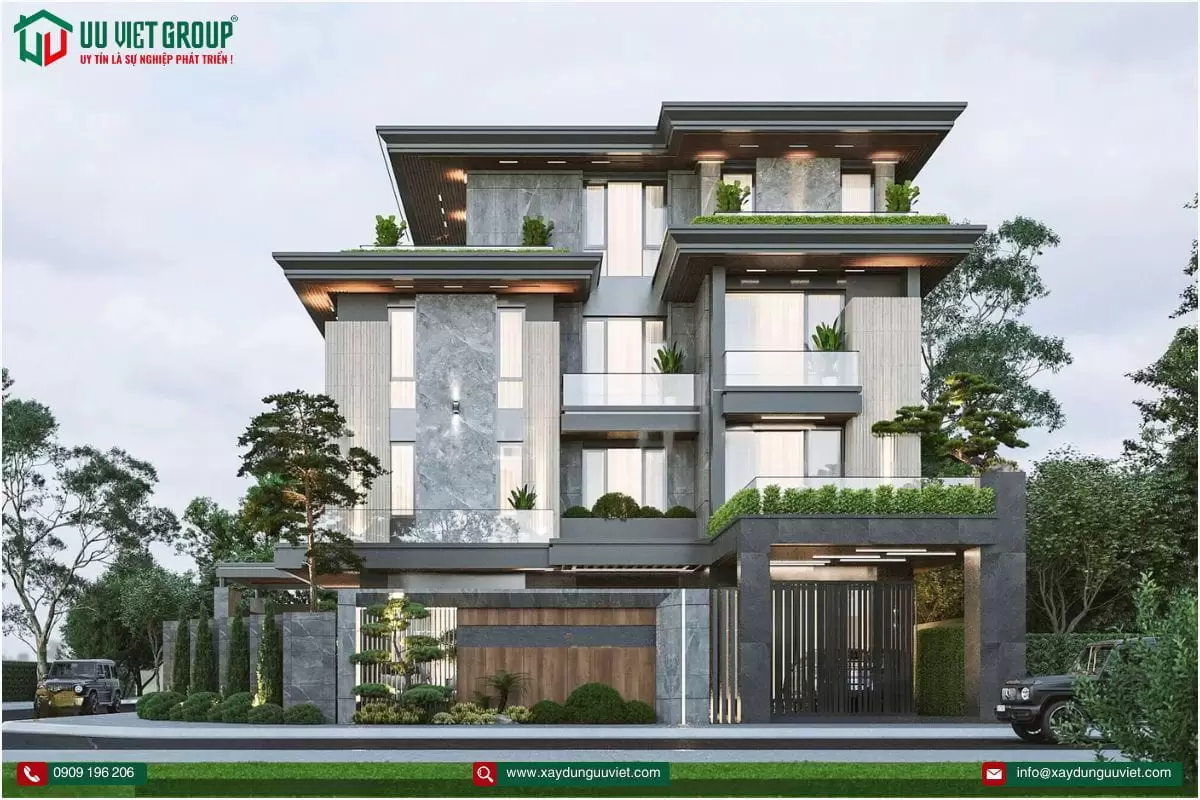 Biệt thự hiện đại 1 trệt 3 lầu