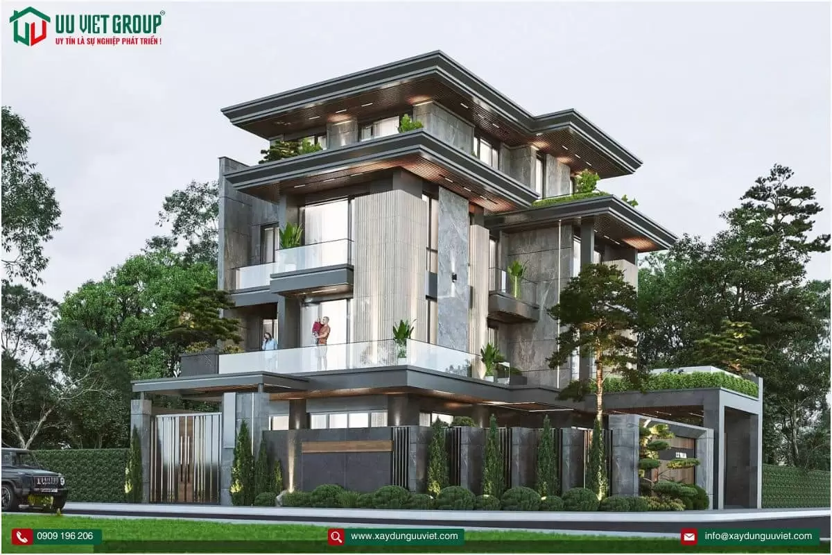 Biệt thự hiện đại 1 trệt 3 lầu