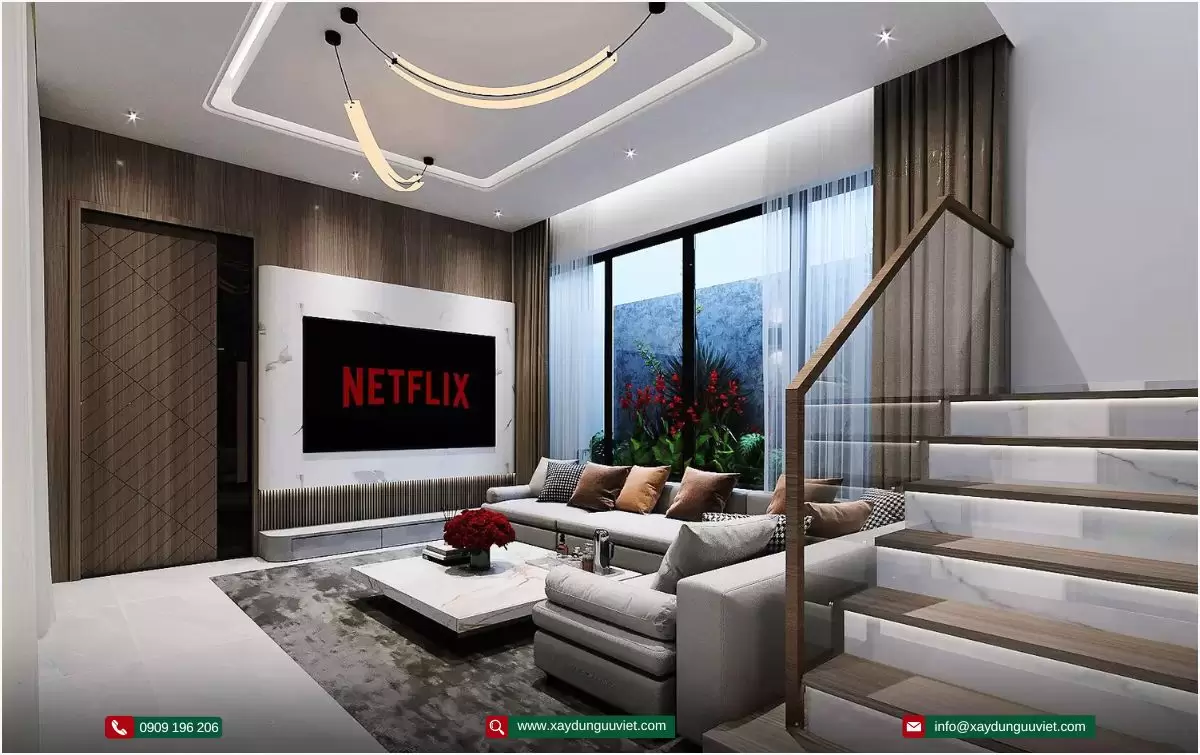 biệt thự hiện đại 1 trệt 2 lầu