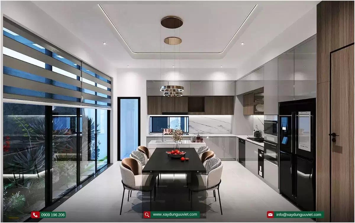 biệt thự hiện đại 1 trệt 2 lầu