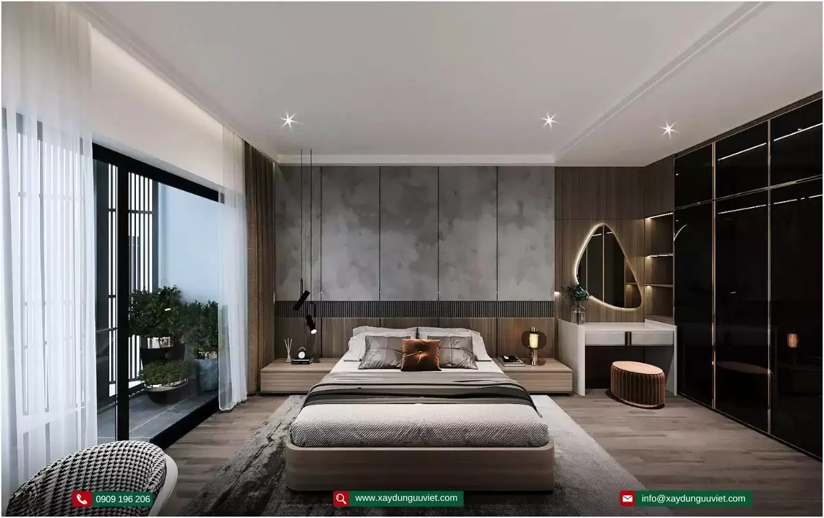 biệt thự hiện đại 1 trệt 2 lầu