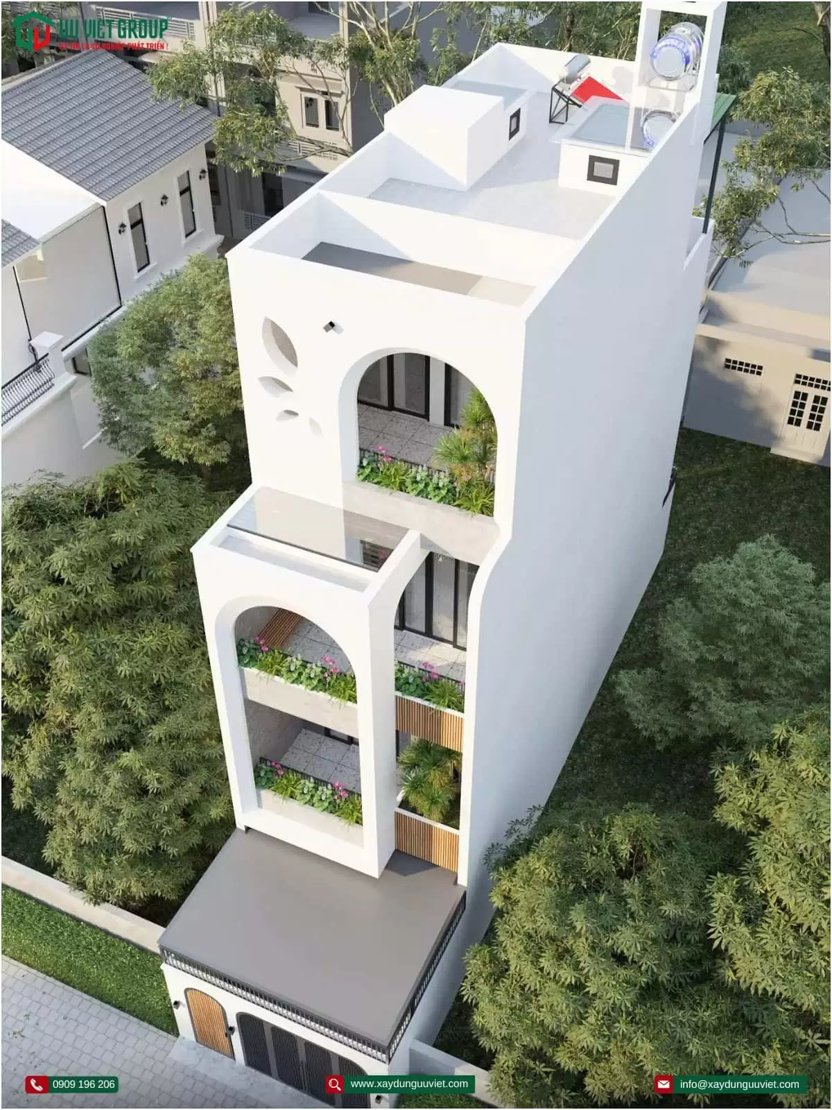 Nhà phố 1 trệt 3 lầu
