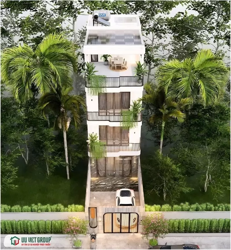 Nhà phố hiện đại 1 trệt 2 lầu tum