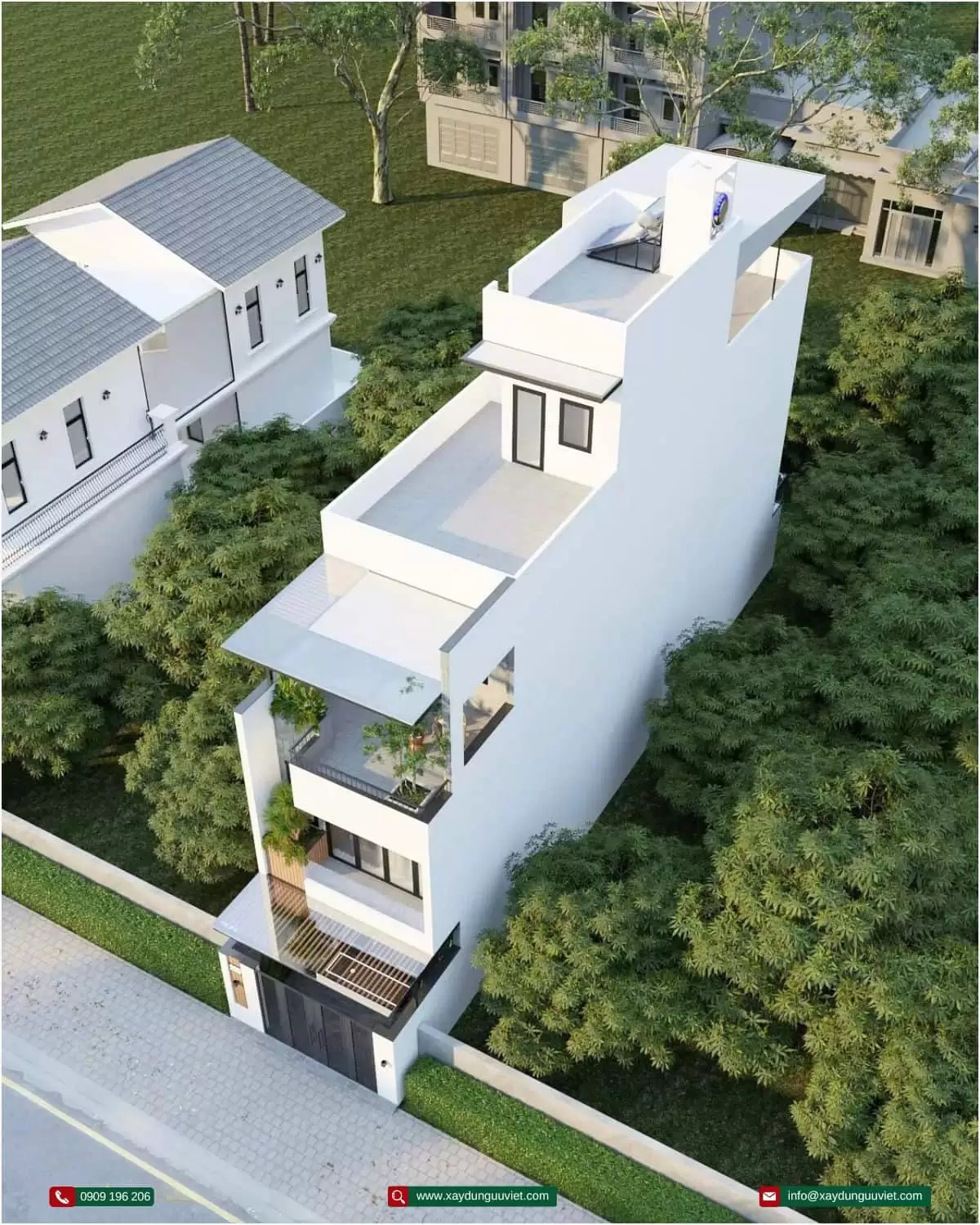 Nhà phố 3 tầng hiện đại