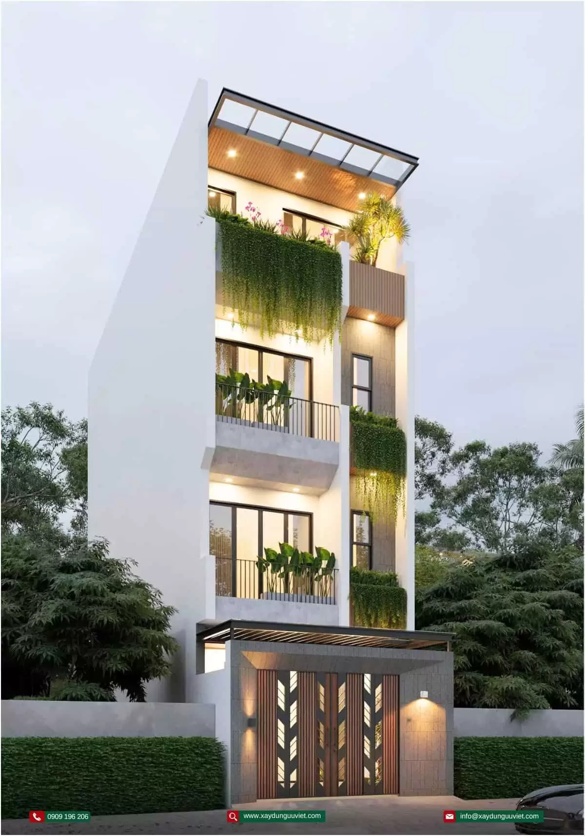 Nhà phố 1 trệt 3 lầu