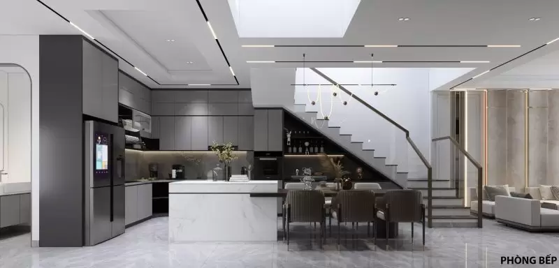 Nhà phố 1 trệt 2 lầu