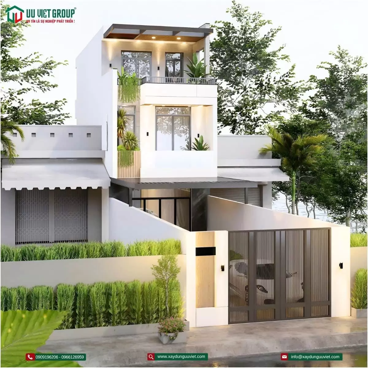 nhà phố 1 trệt 2 lầu