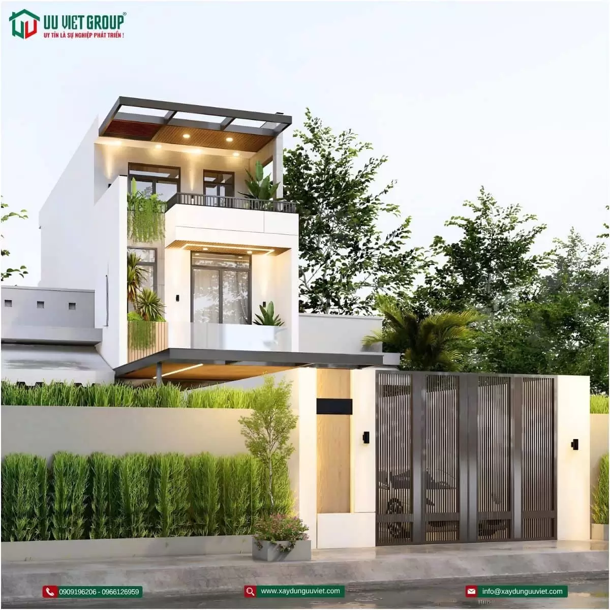 nhà phố 1 trệt 2 lầu