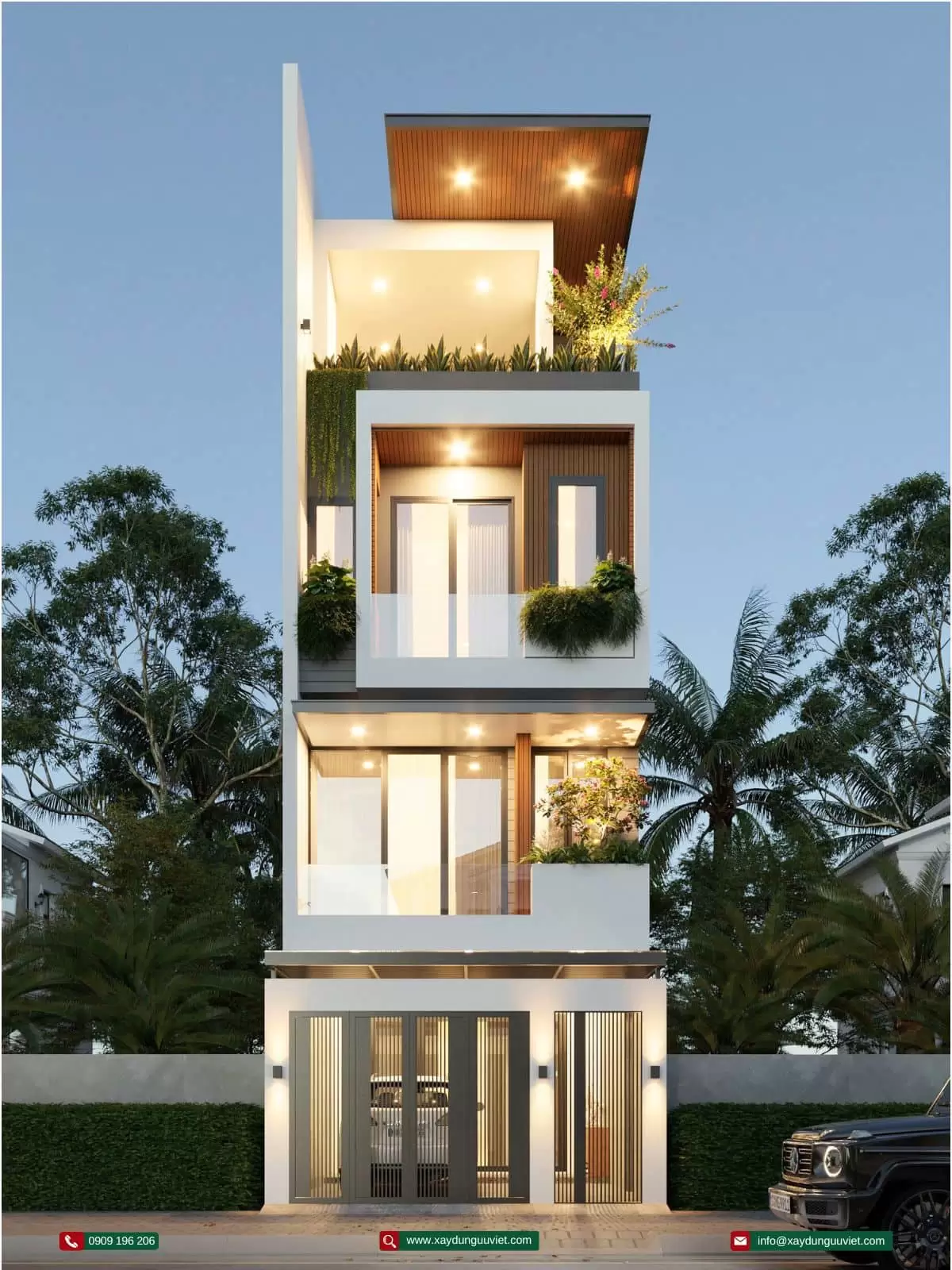 Nhà phố 1 trệt 3 lầu