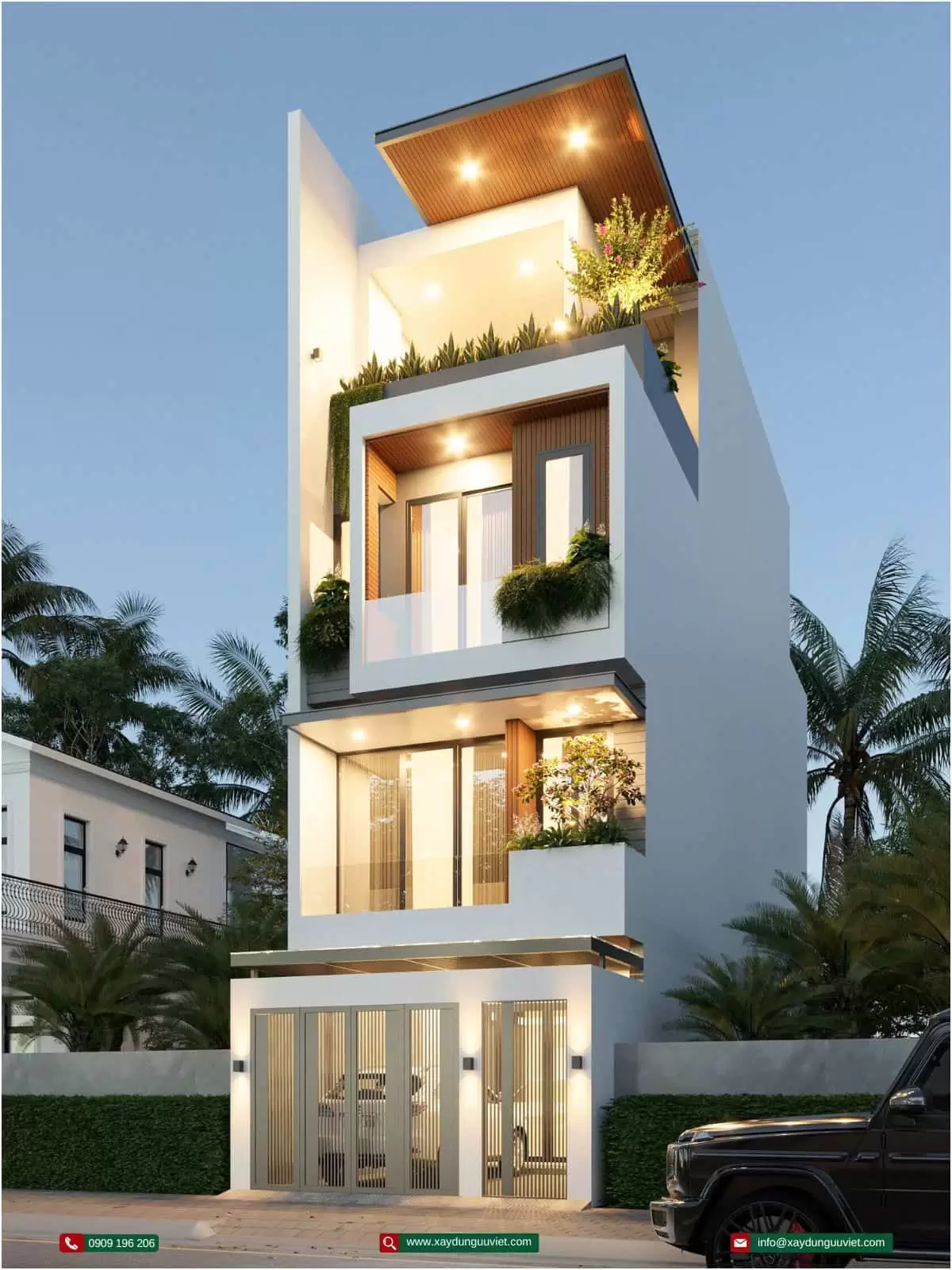 Nhà phố 1 trệt 3 lầu