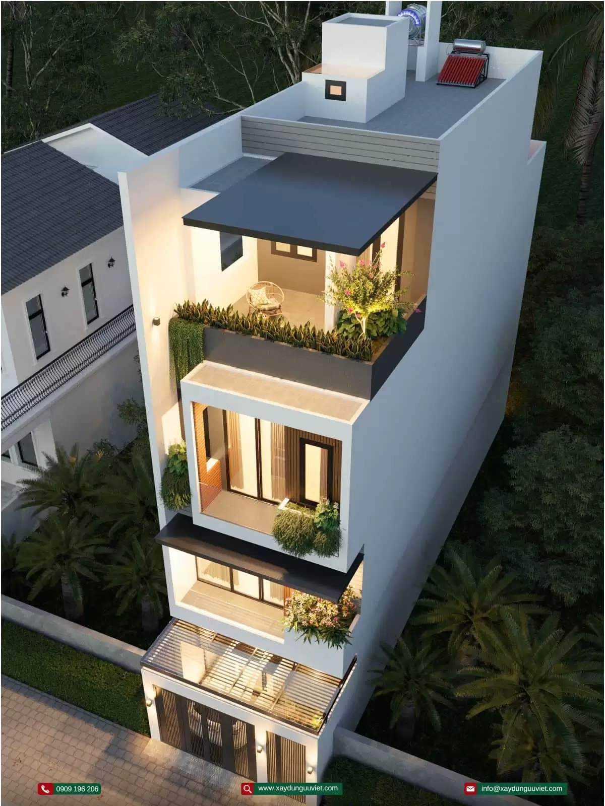 Nhà phố 1 trệt 3 lầu