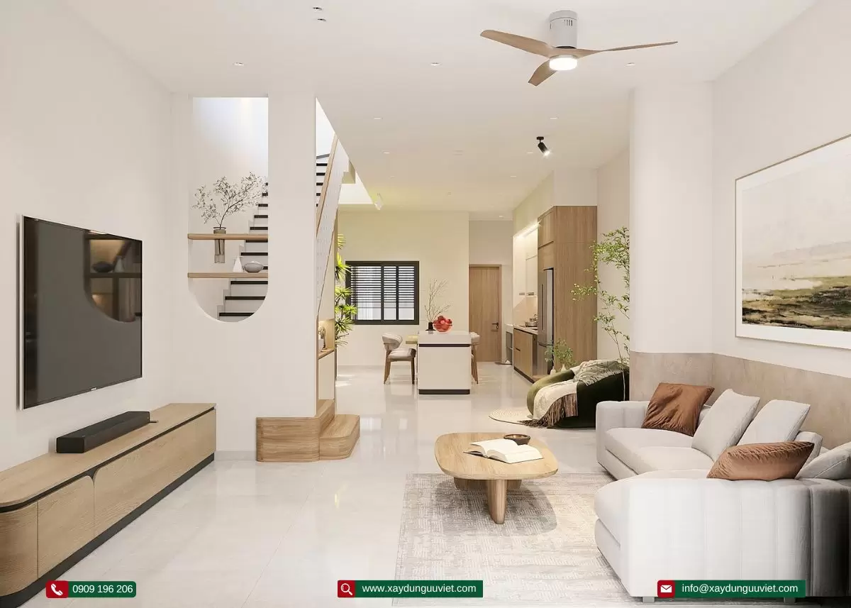 Nhà phố 1 trệt 2 lầu