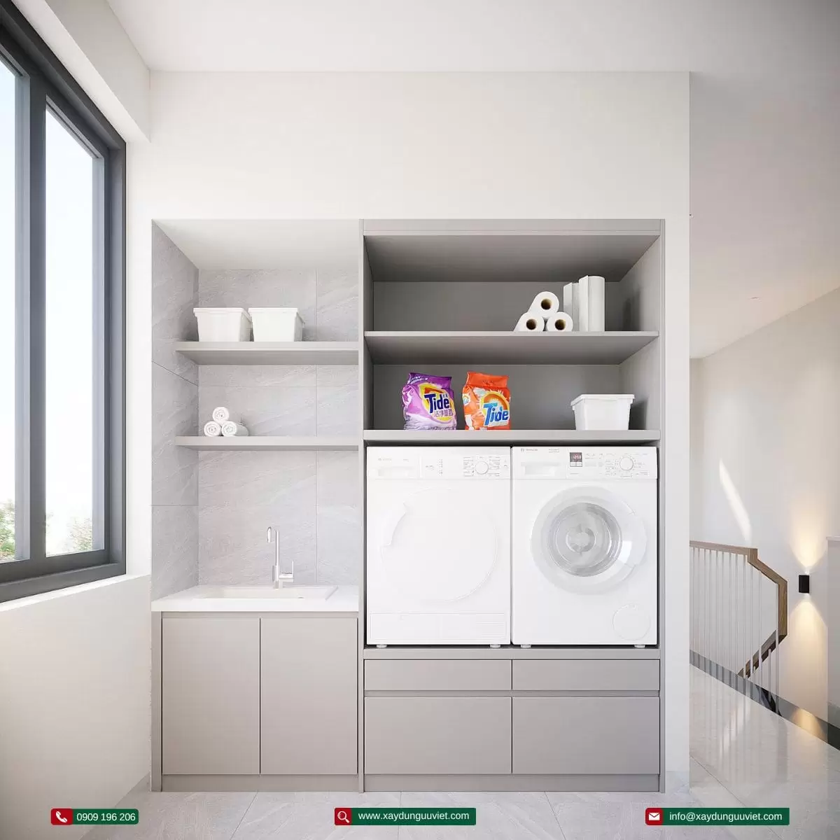 Nhà phố 1 trệt 2 lầu