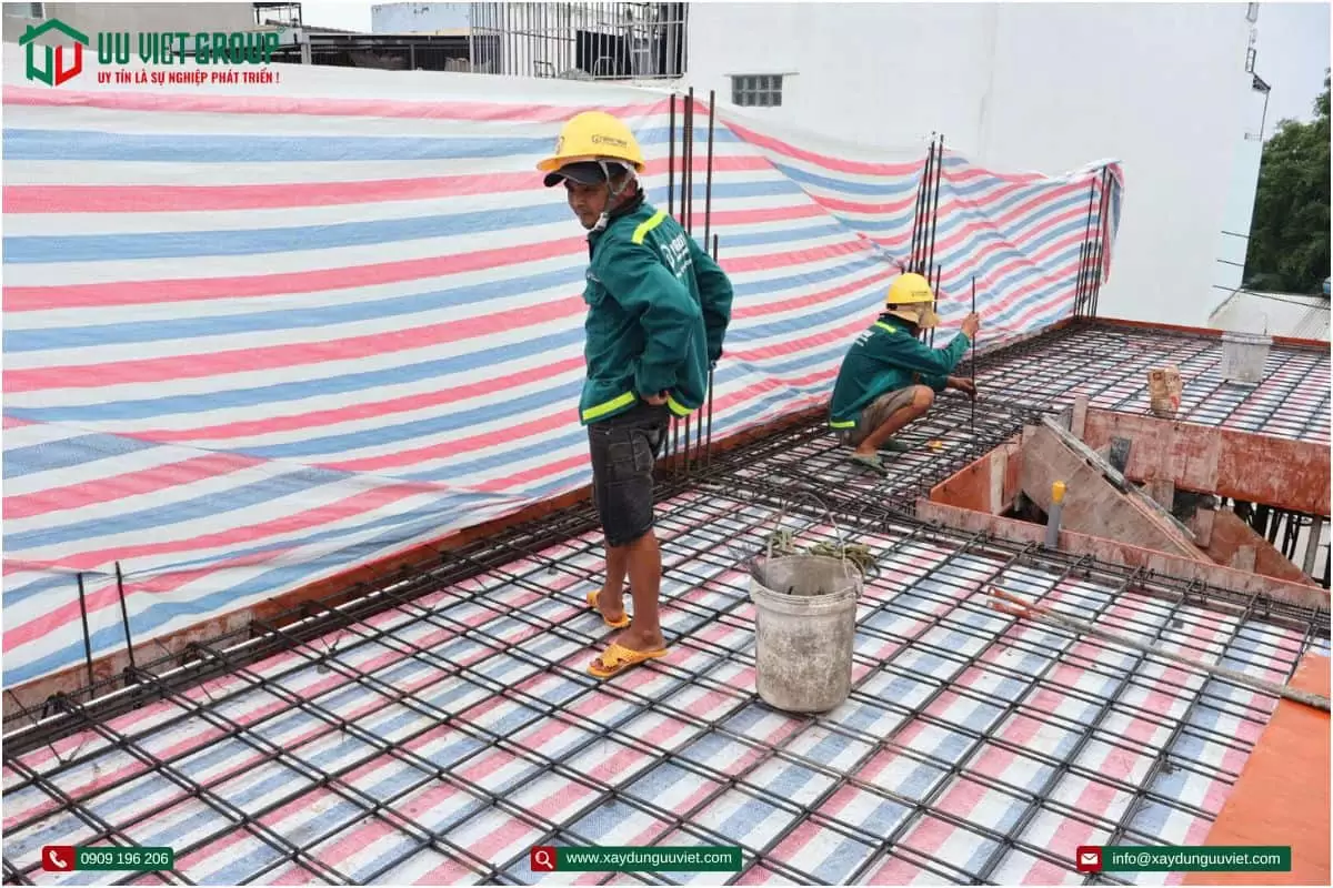 Tiến độ thi công nhà phố tại quận Bình Tân