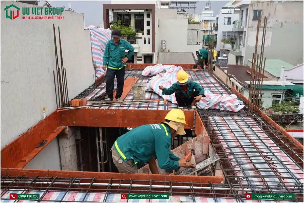 Tiến độ thi công nhà phố tại quận Bình Tân