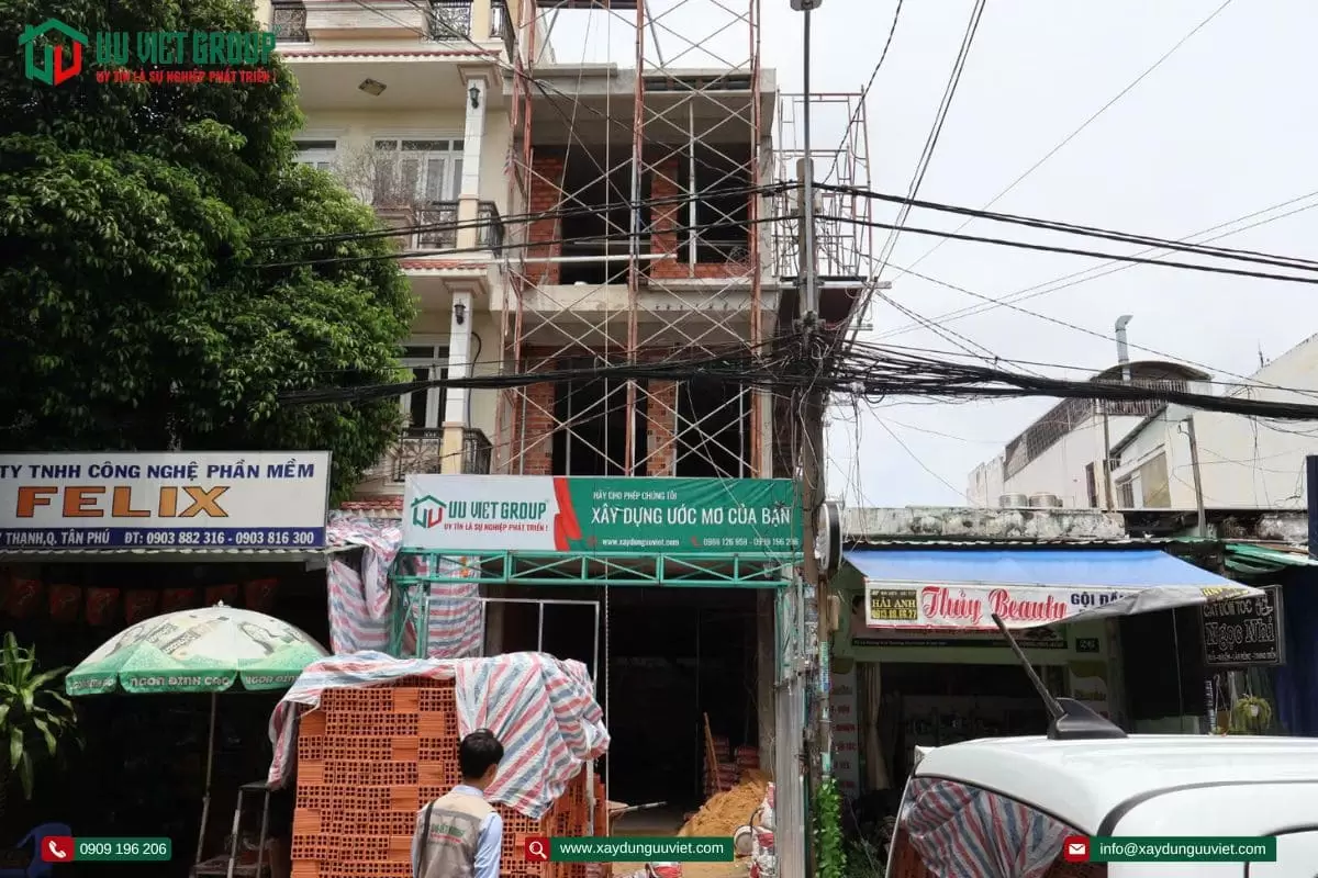 Tiến độ nhà phố quận Tân Phú