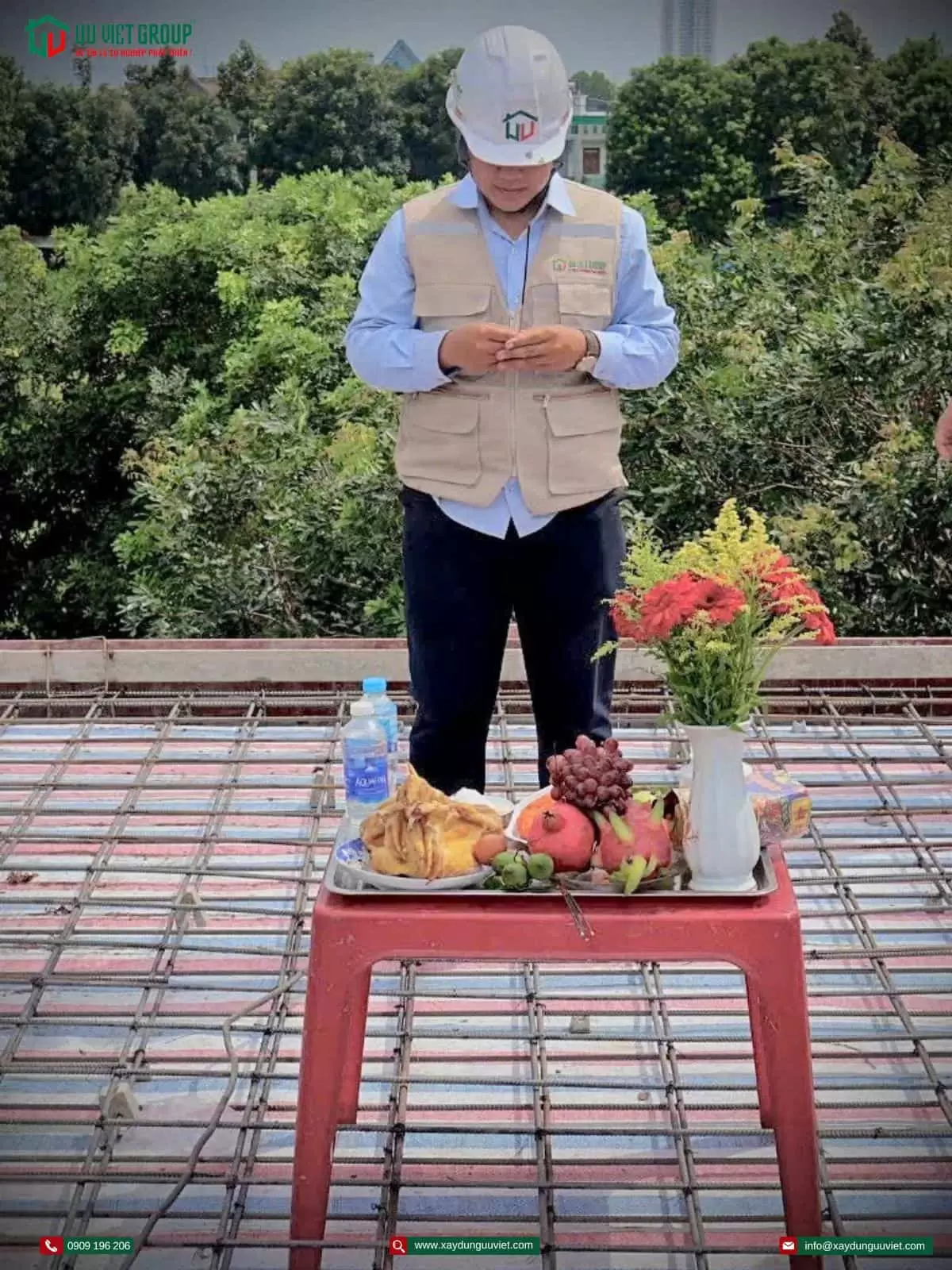 Đổ bê tông sàn mái nhà phố