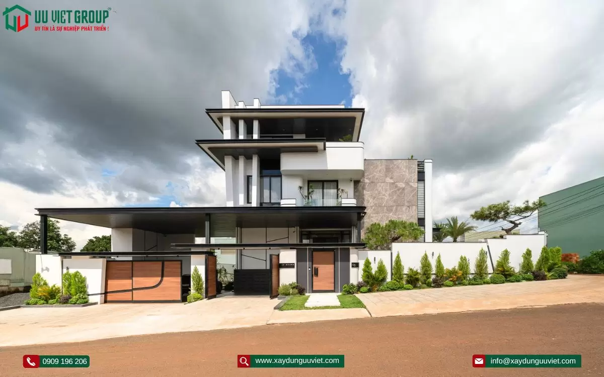 Hoàn thành vila 3 tầng hiện đại