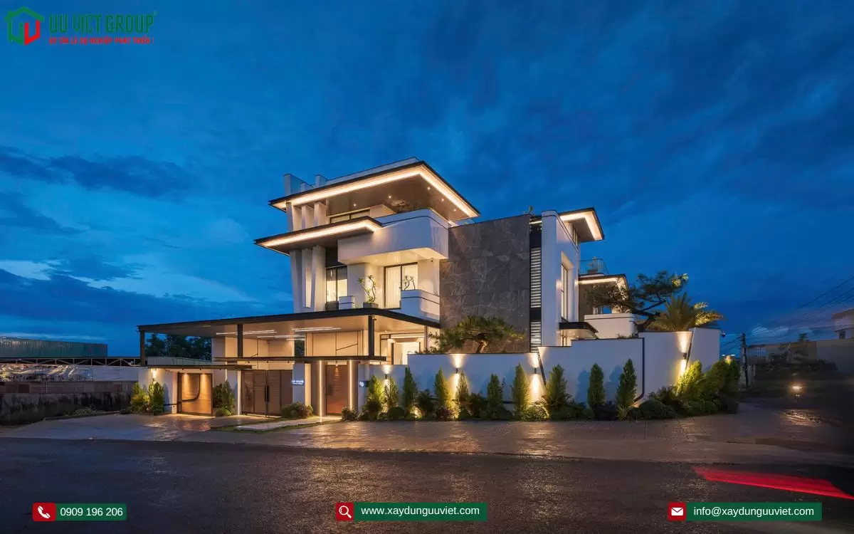 Hoàn thành vila 3 tầng hiện đại