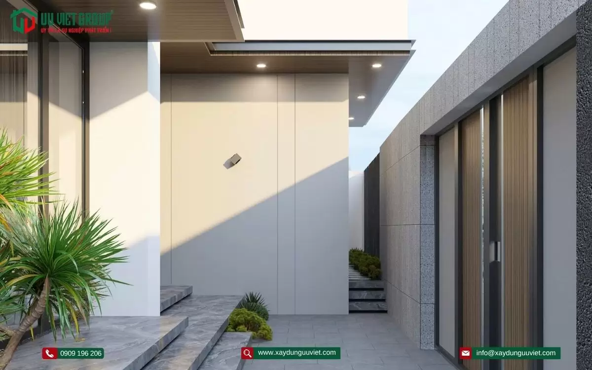 biệt thự hiện đại 1 trệt 1 lầu
