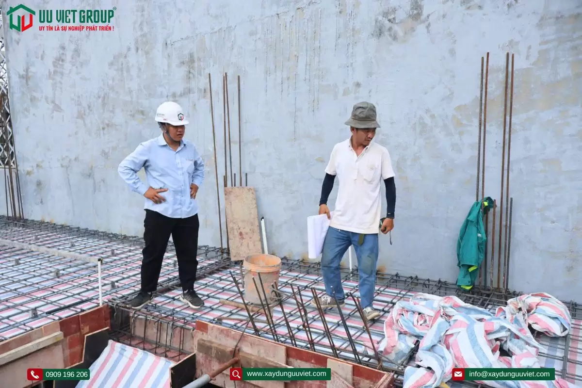 Tiến độ thi công nhà phố tại Dĩ An