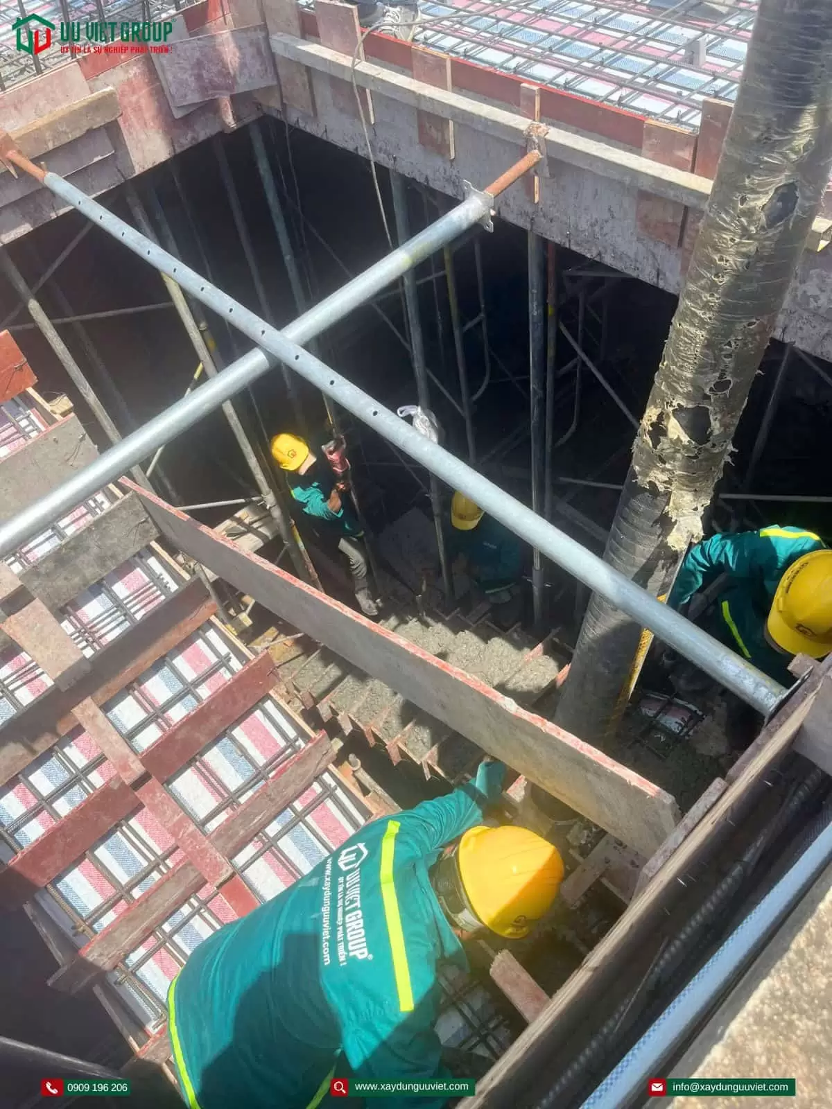 Tiến độ thi công nhà phố tại Dĩ An