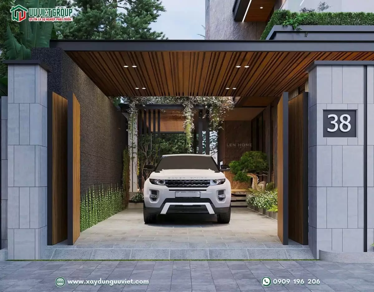 biệt thự hiện đại mái nhật